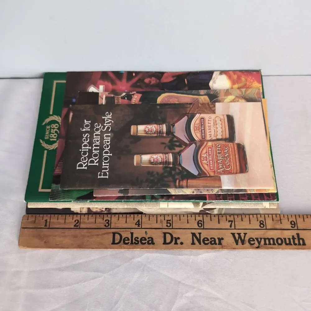 Lot of 7 Liquor Recipe Booklets Joy of Cordials Amaretto Seagram Kahlua Food